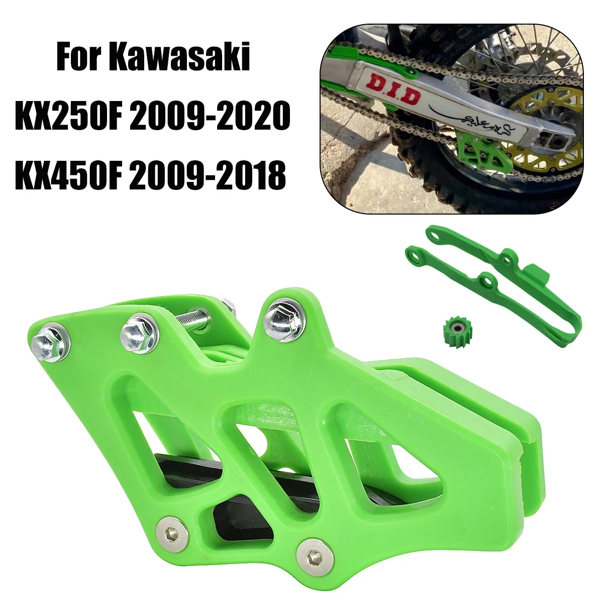 

Motorcycle Chain Guide Slider Guide Swingarm Roller For Kawasaki KX250F KX450F KX 250F 450F KXF 250 450 2009-2020 Dirt Pit Bike