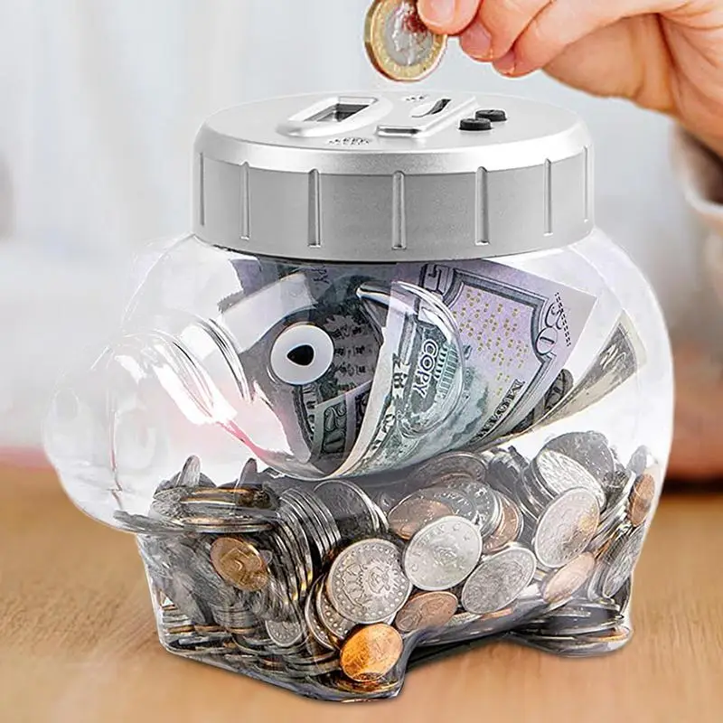 

Electronic Piggy Bank pig shape Counter Coin Digital LCD Counting Coin Money Saving Box Jar with voice for Cash Saving