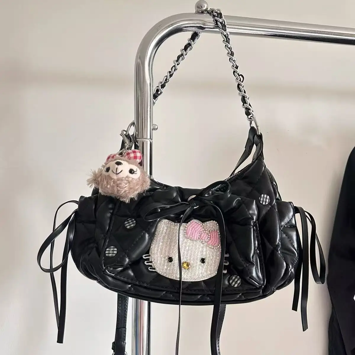 

Hello Kitty Y2K Lolita JK Ita Сумка Ретро Роскошная дизайнерская сумка через плечо Высокое качество Модный тренд Портативный кошелек