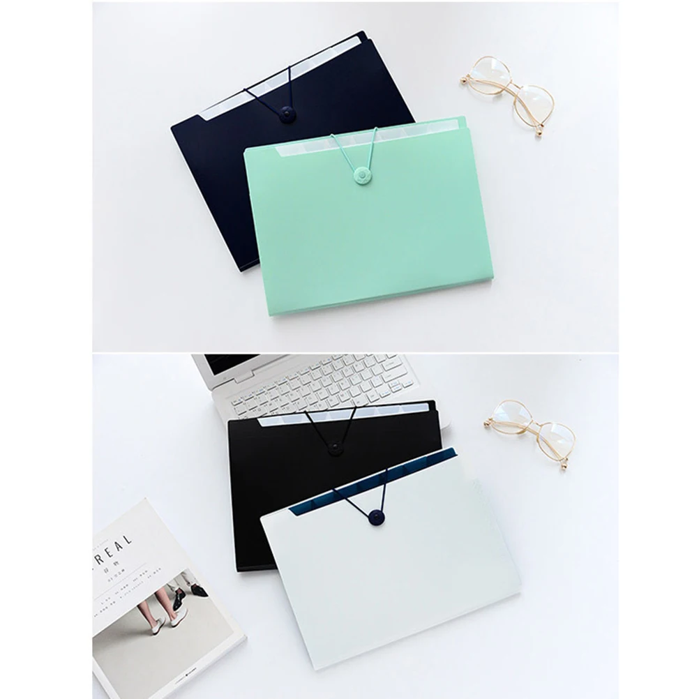 

Folder Storage Bag File with Buckle Organizer Multi-layer Expanding Documents Holder