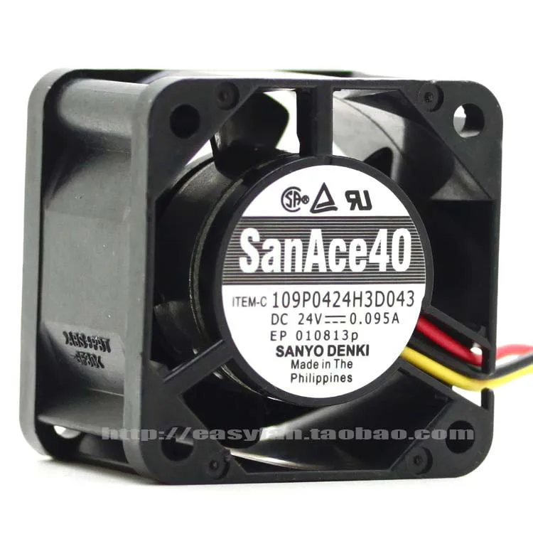 

НОВЫЙ SANYO DENKI SAN ACE 109P0424H3D043 24 В 0,095 А 4028 3PIN Вентилятор охлаждения преобразователя частоты