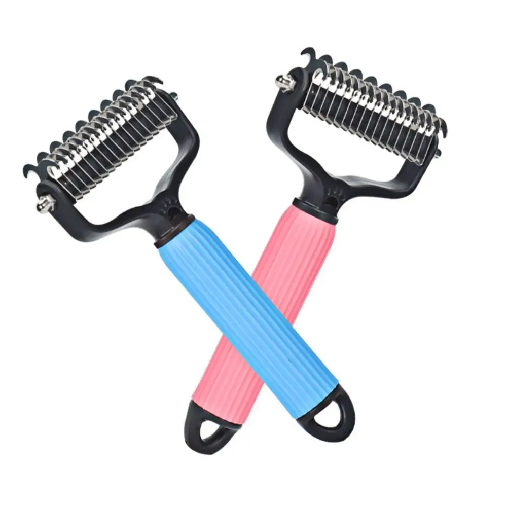 Double-sided Dog Hair Removal Comb Durable Self Cleaning Portable Pet Supplies Remove Tangles Hair Grooming Tool Dog