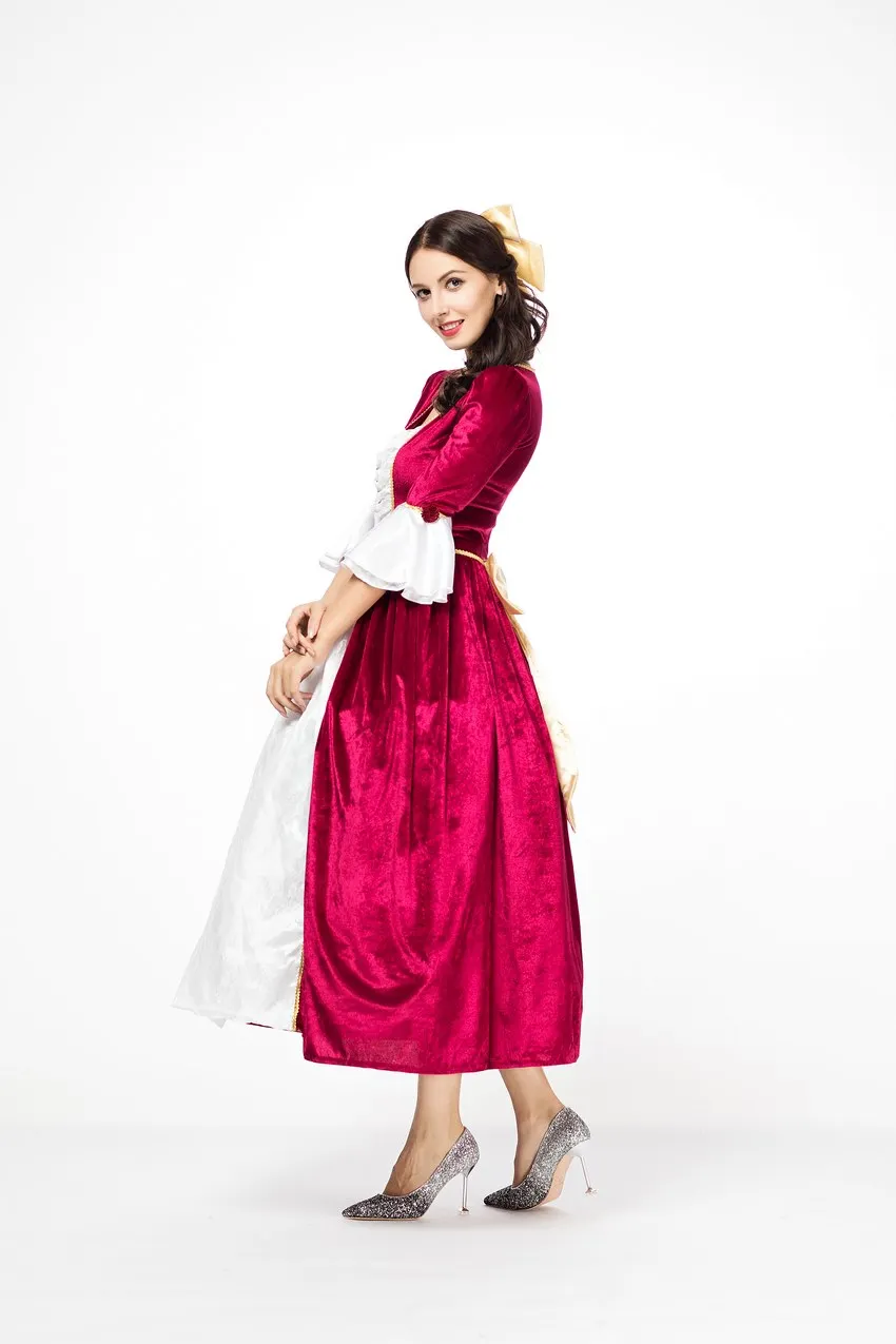 Costume de Cosplay Sexy pour Femme Adulte, Robe Longue Rouge, Princesse, Reine