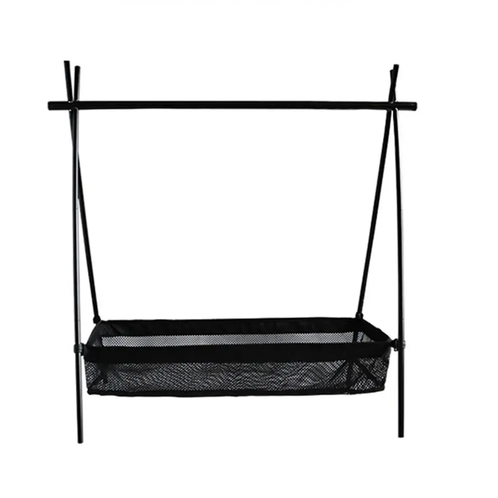 Picnic Under Table Storage Bag Desk Storage Box Tripod Mesh Basket Organizer Camping Table Tripod Rack for Picnic Camping