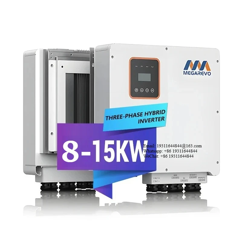 

Megarevo R8KH3 R10KH3 R12KH3 R15KH3 Трехфазный гибридный инвертор высокого напряжения 380 В 400 В До 6 параллельных машин для домов