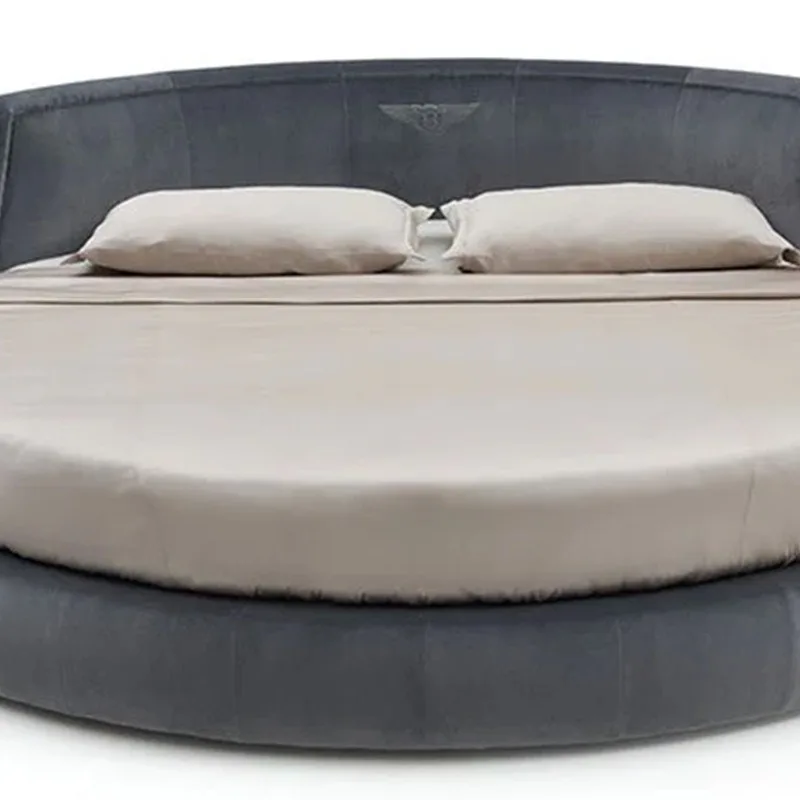Curved round bed high end mansion villa bed haute couture luxury master bedroom bed