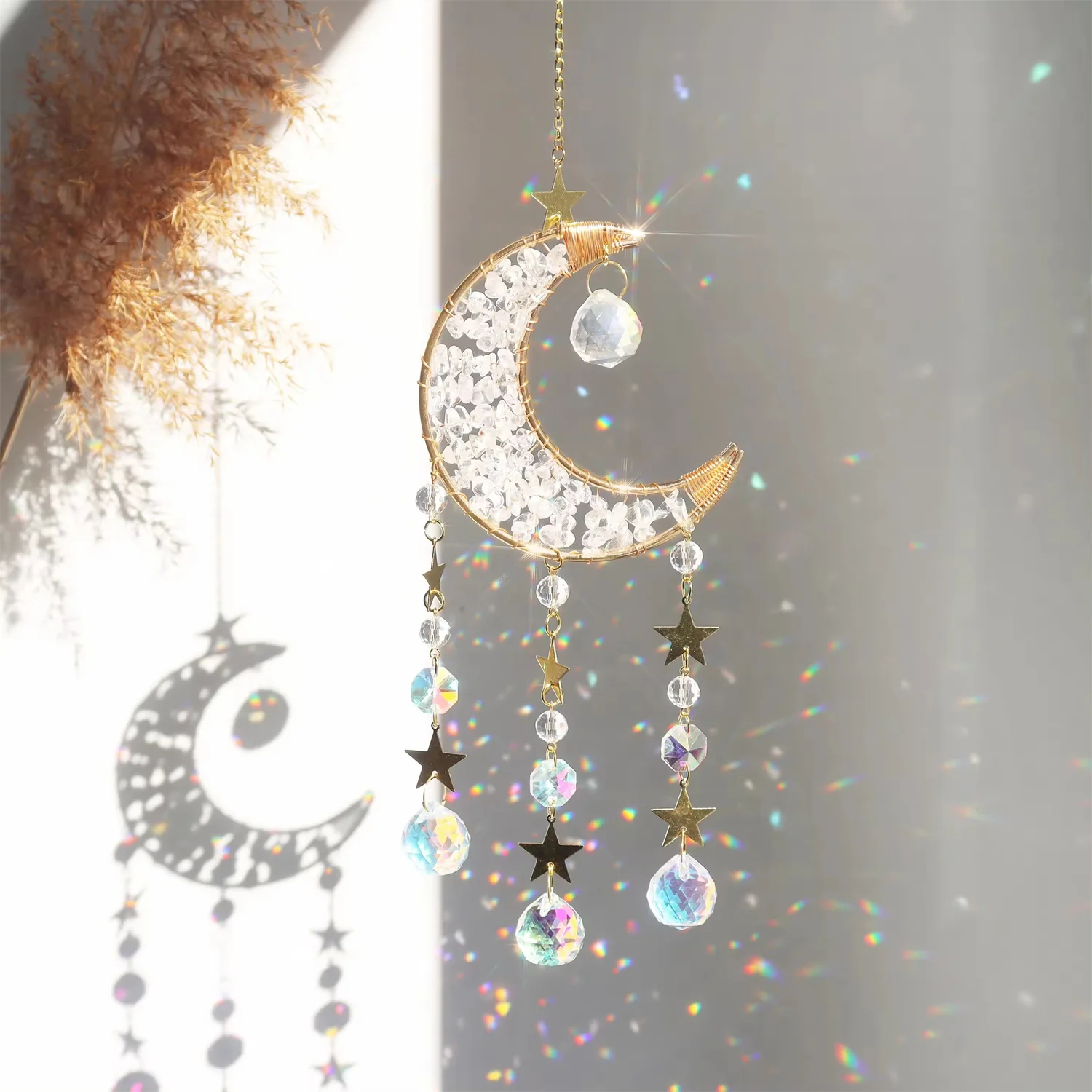 Hanging Sun Catcher, Crystal Suncatcher, Clear Quartz, Wholesale