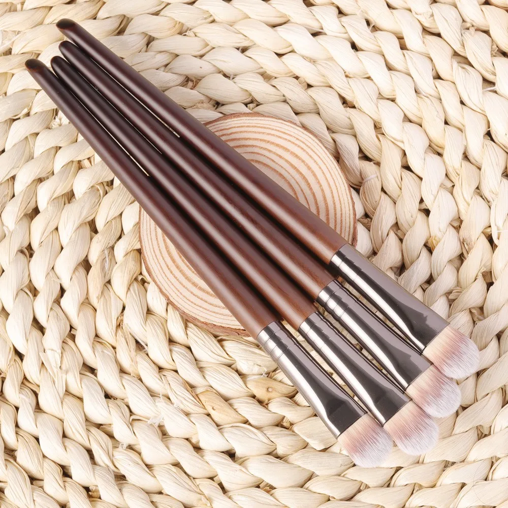 OVW 2pcs  Makeup Brush Set Cosmetic Synthetic Hair  Wood Handle Foundation Brush Concealer Beauty Tools