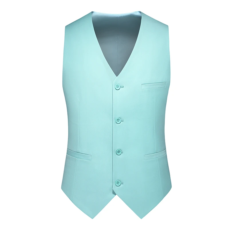 2023 Fashion New Men\'s Leisure Casual Boutique Solid Color Business Groom Wedding Vest Waistcoat