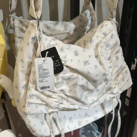 Bolso cruzado de lona Floral para mujer, bolso de mano con tapa de un solo hombro, informal, estilo coreano, con estampado Fl...
