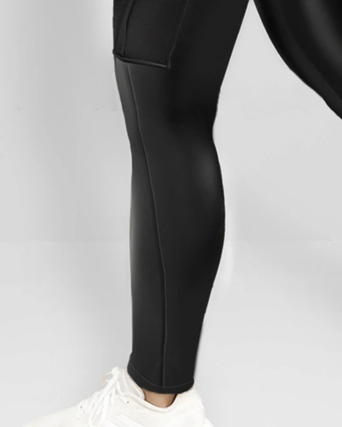 Leggings cargo versatili da donna, vestibilità a vita alta e dettaglio multitasche, fondo alla moda ﻿