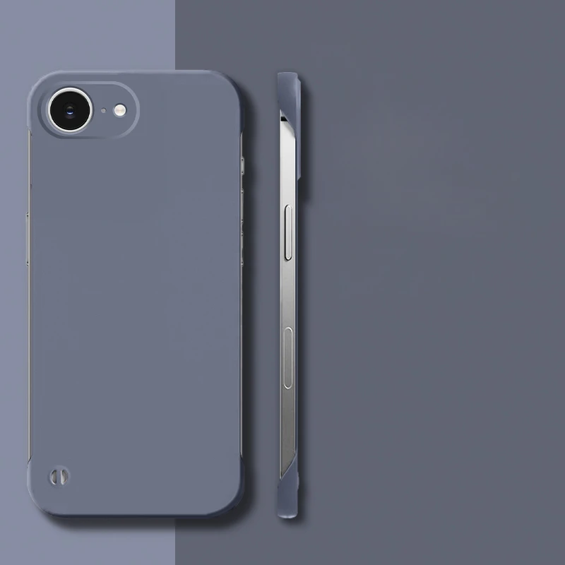 16E Ultradünne rahmenlose Handyhülle für iPhone 16 E 16 Pro Max 16 Plus, matte harte PC-Schutzhülle auf der Rückseite – Detail 8