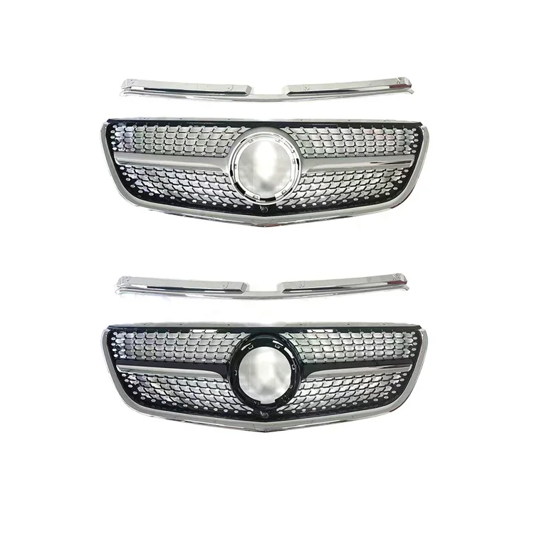 

High Quality Front Bumper Grille Vito W447 GT Style with Camera Hole Car Grill for Mercedes-Benz 2019+