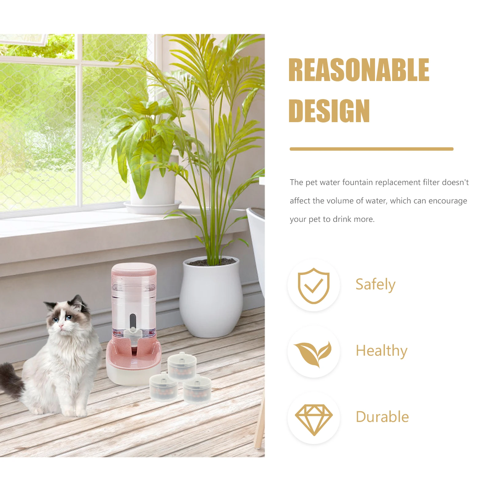 

4Pcs Kitten Water Dispenser Filter Replacement Prevents Blockage Ensures Fresh Water Pet Accessories Pet Supplies