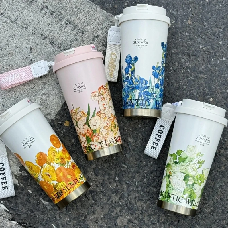 

Stainless Steel Tumbler Vacuum Flasks Insulated Coffee Cups Leakproof Lid Travel Mug for Tea Thermos Cup Thermal Water Bottle