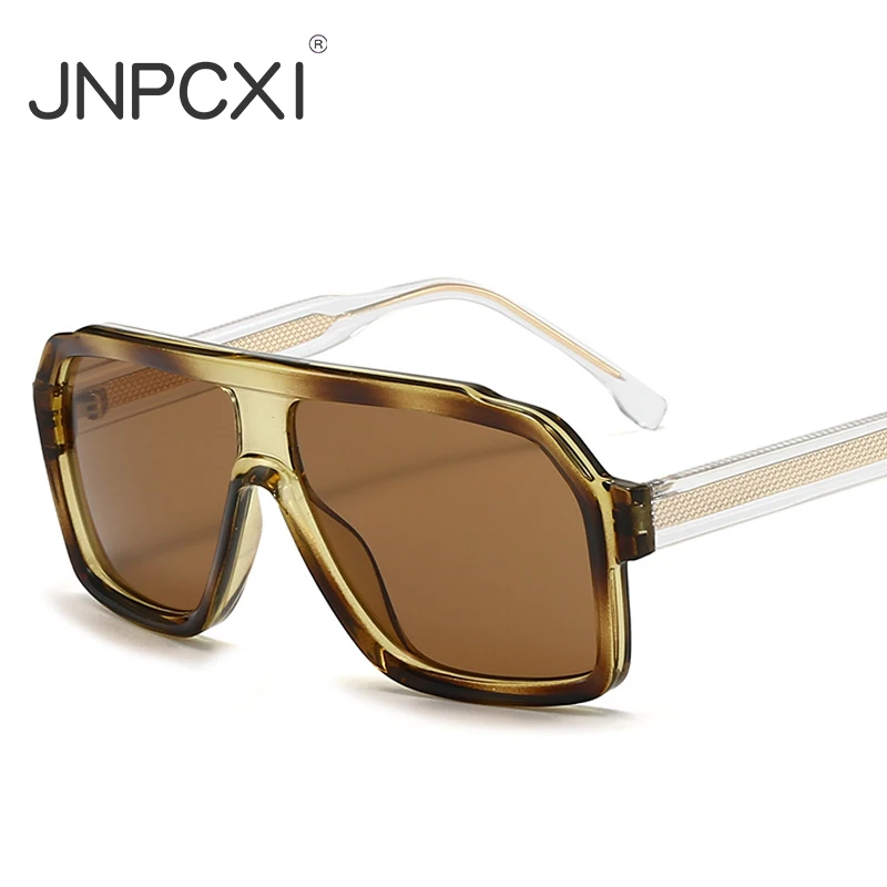 JNPCXI Oversized Retro Men Pilot Sunglasses Fashion Gradient Women Luxury Shades UV400 Outdoor Driving Square Sun Glasses