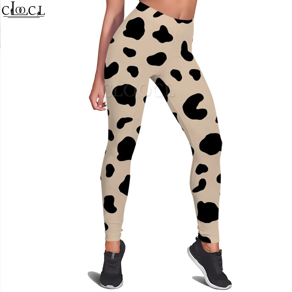 CLOOCL-mallas estampadas Retro para Mujer, pantalones informales para Yoga, entrenamiento al aire libre, trotar, pantalones De cintura alta