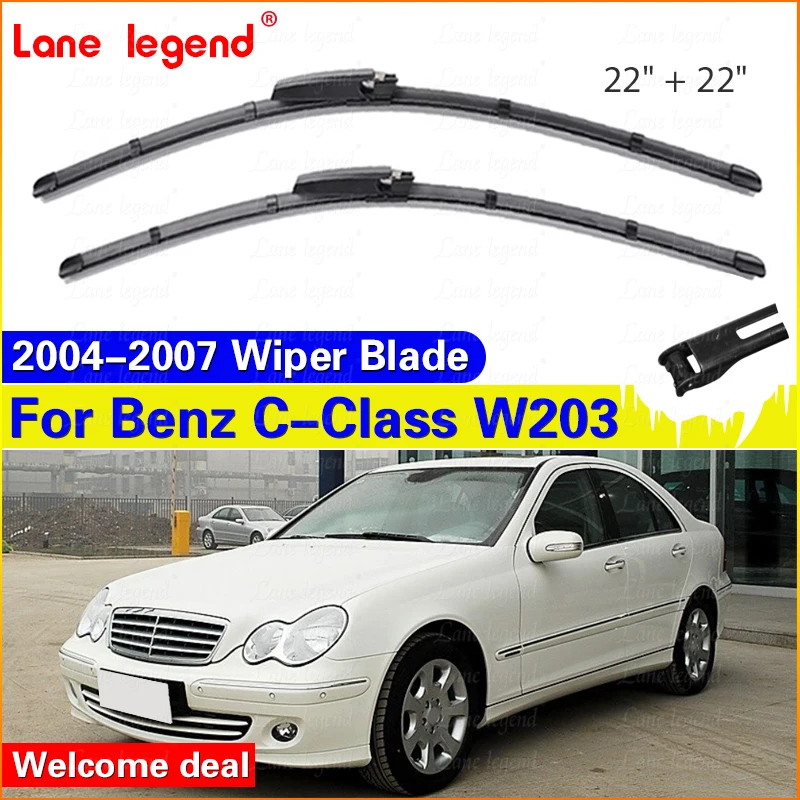 

Wiper Front Wiper Blades For Mercedes-Benz C-Class W203 2004 2005 2006 2007 Windshield Windscreen Front Window 22"+22"
