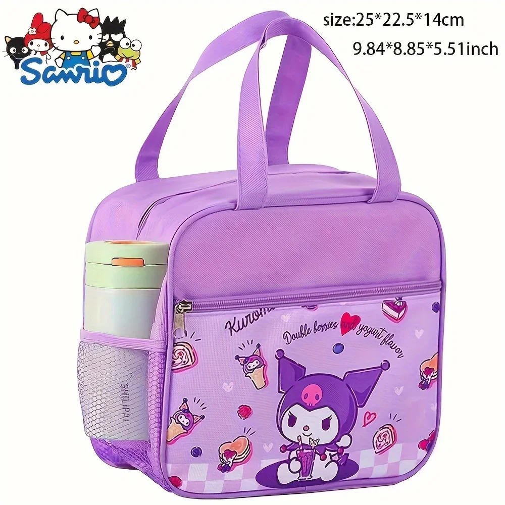 الجملة سانريو كورومي سينامورول وجبة حقيبة معزولة للأطفال لطيف الكرتون بلدي ميلودي حقيبة حفظ الطعام المحمولة حقيبة التخزين