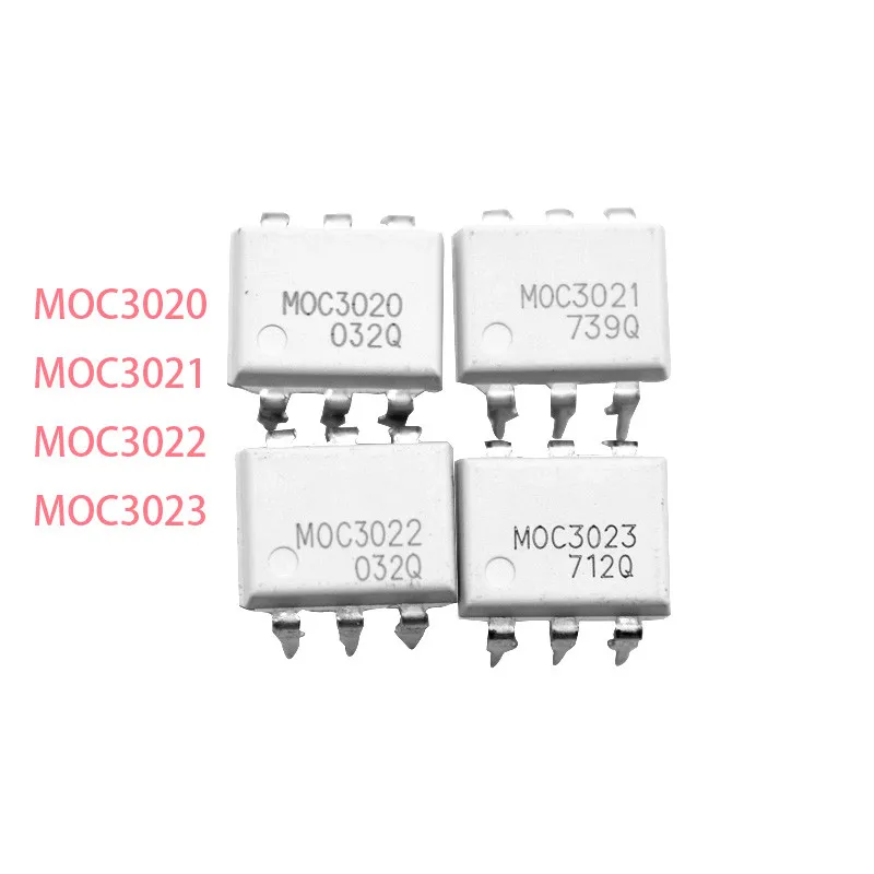 10PCS MOC3020 MOC3021 MOC3022 MOC3023 MOC3041 MOC3043 MOC3052 MOC3061 MOC3062 MOC3063 DIP6 DIP Optocoupler New and Original IC