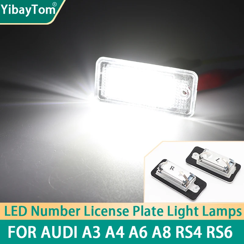 Bright Canbus car License Plate Light LED White Rear License Tag Lights Direct Replacement Warranty For Audi A3 8p A4 B6 B7