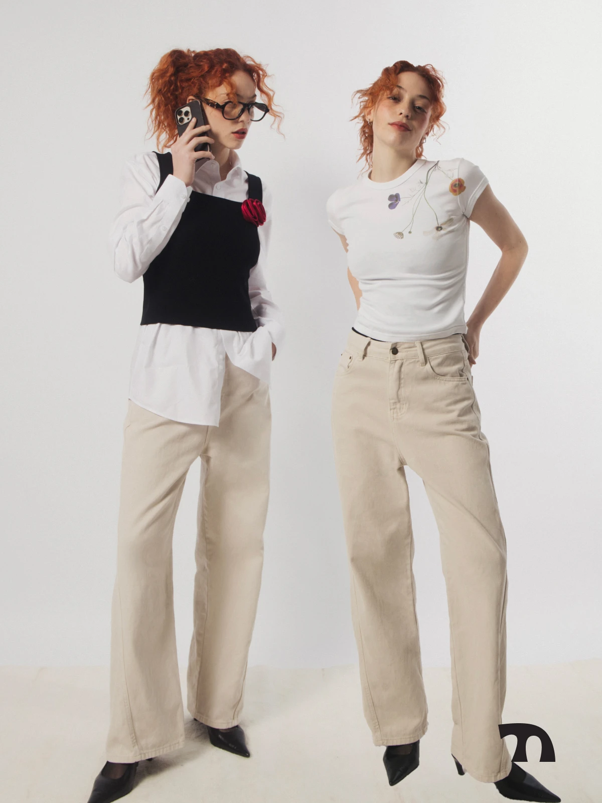 

Винтажные джинсы-бананы с высокой талией, прямые, из хлопка, повседневные брюки для женщин, белые