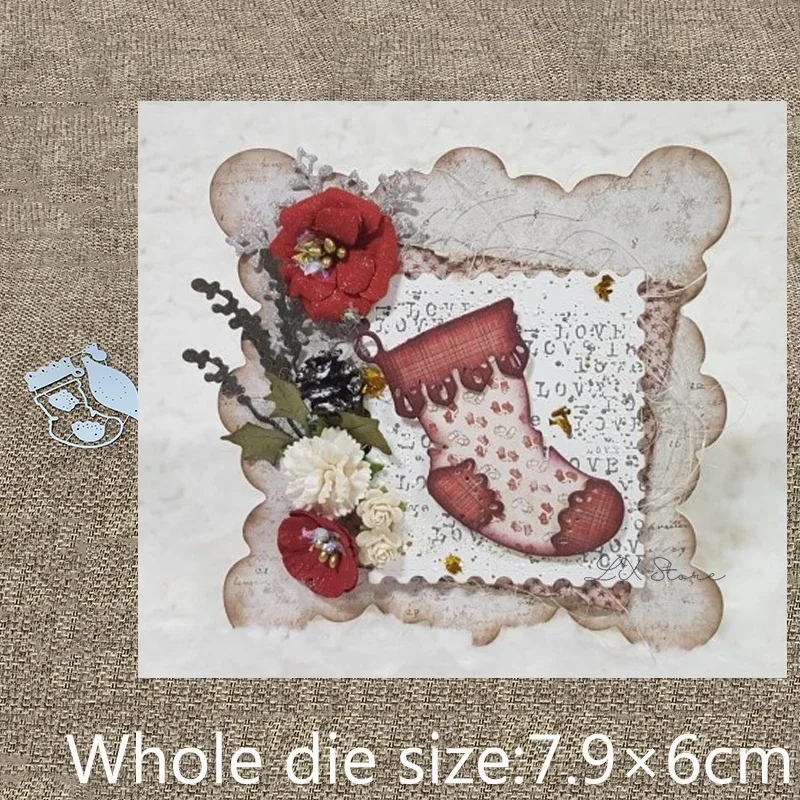 New Design Craft Metal Cutting Dies Christmas socks decoration scrapbook die cuts Album Paper Card Craft Embossing die cuts