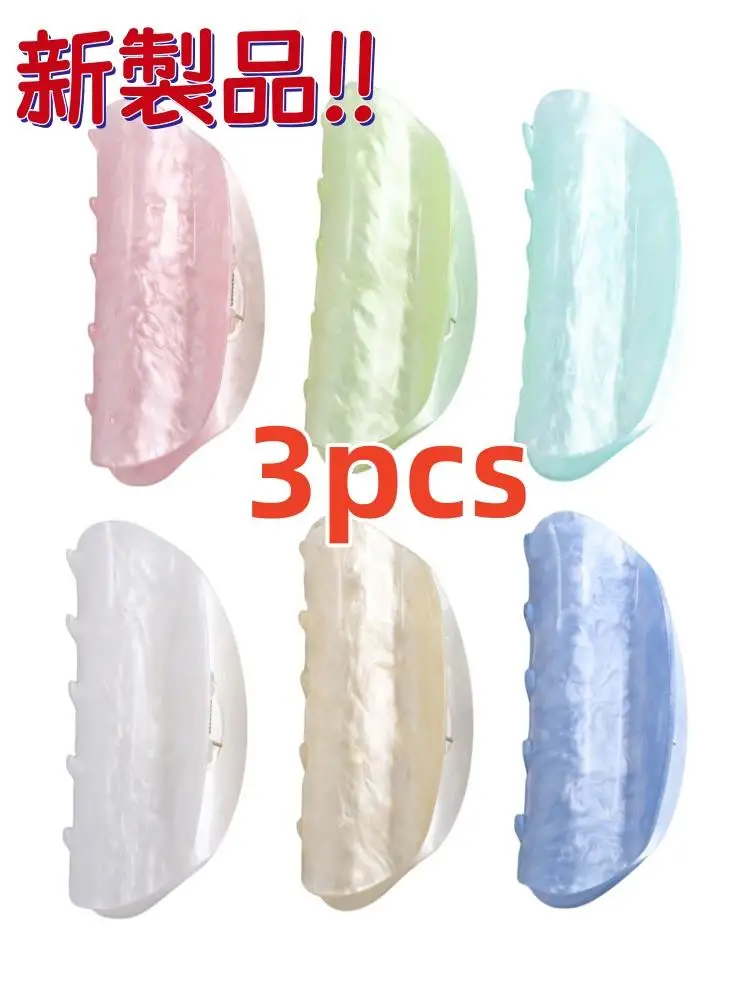 

3pcs Boutique Hair Clip Marble Stripes Acrylic Hairpins Women Hair Crab Hair Claws Women Make UP Washing Tool Hair Accessories