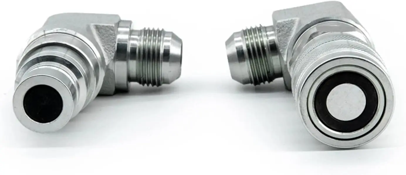 Hydraulic Quick Coupler Set Flat Face Male And Female 35 MPa Carbon Steel For Bobcat Skid Steer Loader