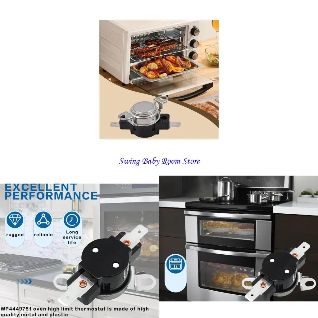 K1AD Oven High Temperature Limiter Thermostat WP4449751 Oven Limit Thermostat High Performances Replace Part Enduring