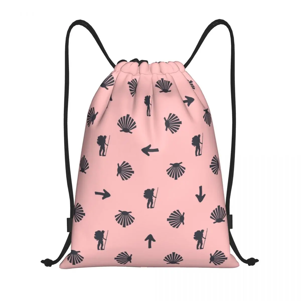 Mochila deportiva ligera con cordón para hombre y mujer, bolso De almacenamiento De concha De festón personalizado, Buen Camino De Santiago, gimnasio