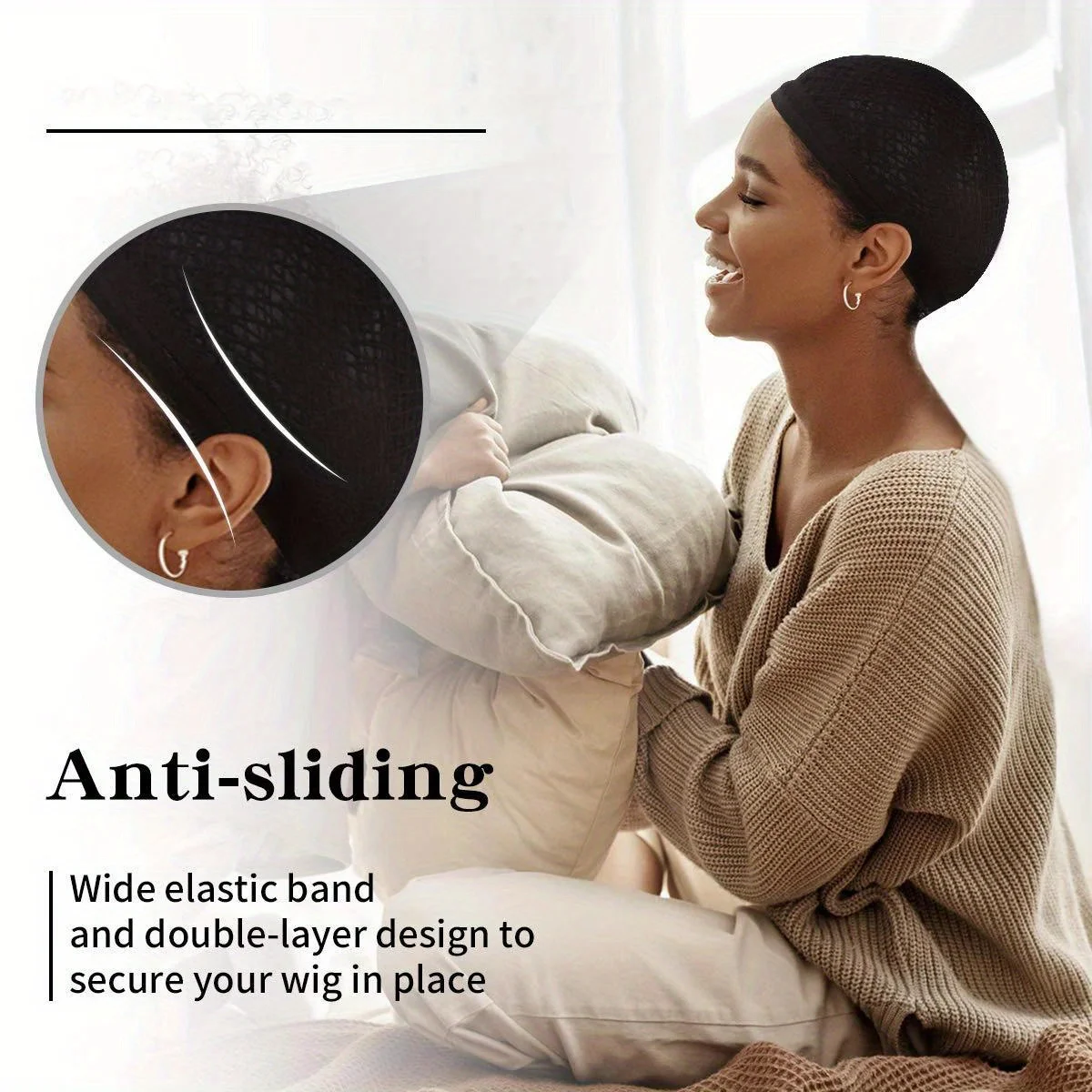 20pcs women's mesh wig caps elastic open wig caps for long and short hair delicate mesh with elastic edges
