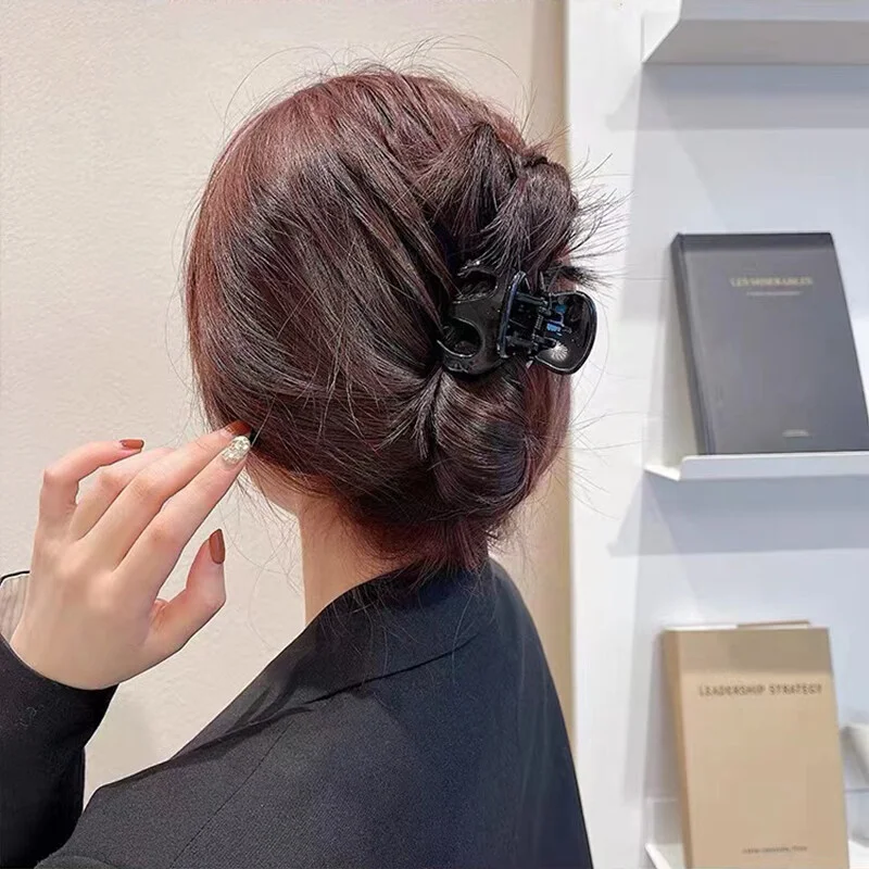 مشبك شعر يقطين بسيط للنساء، مشبك ذيل حصان فرنسي، دبوس شعر أنيق، إكسسوارات للشعر
