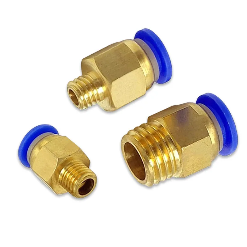 10/50/100pcs PC pneumatic fitting Quick Air Connectors M5 M6 M8 M10 M12 M14 M16 M20 Metric Male Thread Air Pipe Push In