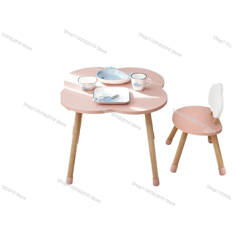 

Стол для детской комнаты, деревянная мебель в виде животных, учебный стол для девочек, детский стол и набор стульев.