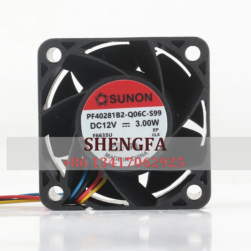 

For case fan sunon PF40281B2-Q06C-S99 4028 DC12V 3W 4CM 40*40*28MM dual ball PWM cooling fan