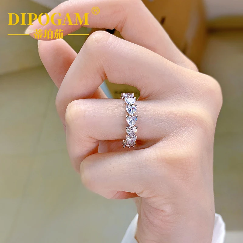 Кольцо с платиновым бриллиантом в форме сердца, PT950, импортное обручальное кольцо с муассанитом на 30 точек, сверкающее роскошное кольцо на палец