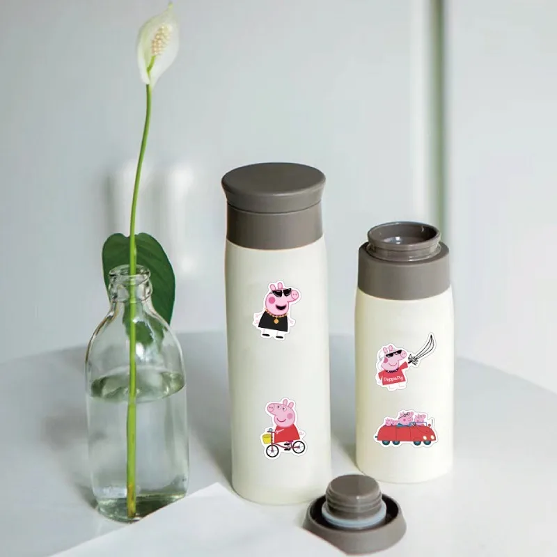 Cute Peppa Pig Cartoon Stickers Decals Kids DIY Scrapbook Laptop Water Bottle Phone Case Suitcase Graffiti Sticker Birthday Gift view 3