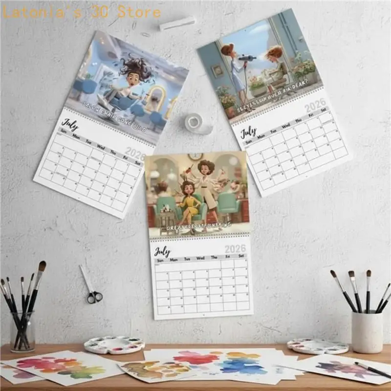 2026 Humorvoller Salonkalender, Doppelspulenbindung, Wandkalender, Monatsplaner, Geschenk für Beauty-Enthusiasten – Detail 9