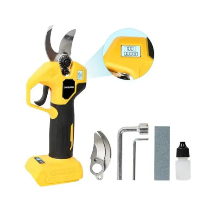 

Pruning Shears Compatible with Dewalt 20V Battery Brushless Cordless Pruning Shears with LCD Display and SK5 Blades 0.8-1.2 Inc