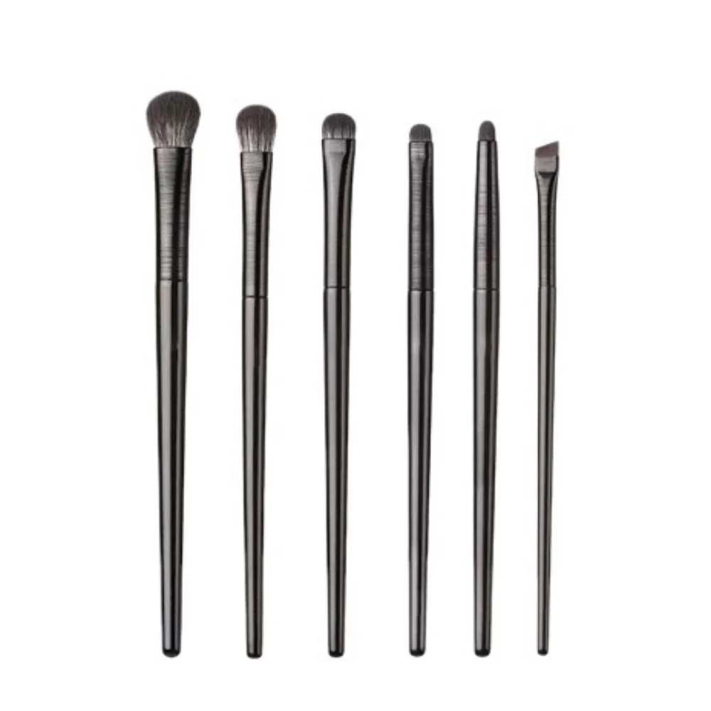 6 Piece Eye Makeup Brush Set Professional Soft Contour Eyeshadow Brush Small Eye Brushes for Detailed Eye Makeup Blending
