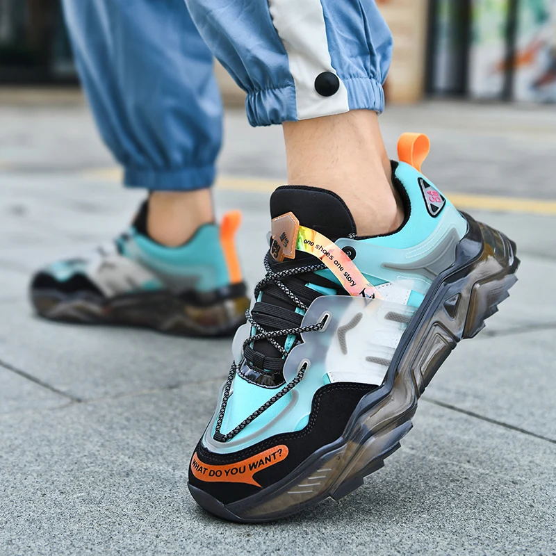 Men's Breathable Casual Sneakers Luxury Trainer Fashion Loafers Running Shoes - Comfortable Race Shoes for Male - view 4