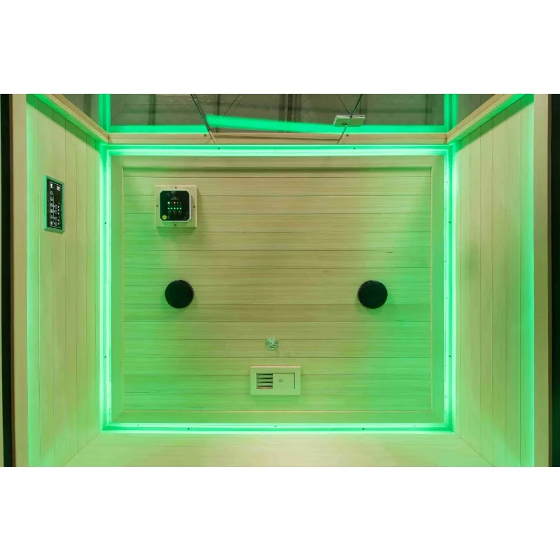 Tempered Glass Door Indoor Sauna Far Infrared Sauna Room Low Emf Infrared Sauna
