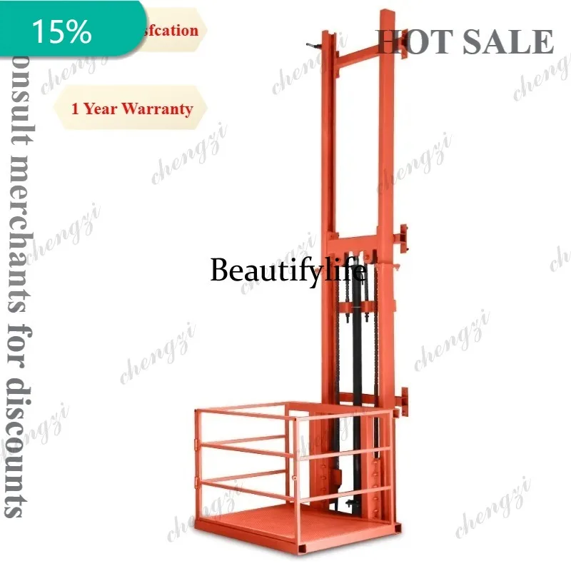 

A172 Electric lift freight elevator home warehouse factory small hydraulic lift platform simple elevator hoist