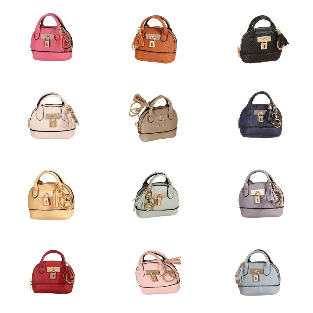 With Keychain Mini Luxury Headphone Bag Mini Handbag Pendant Leather Coin Bag Leather Fashionable Mini Handbag Keychain
