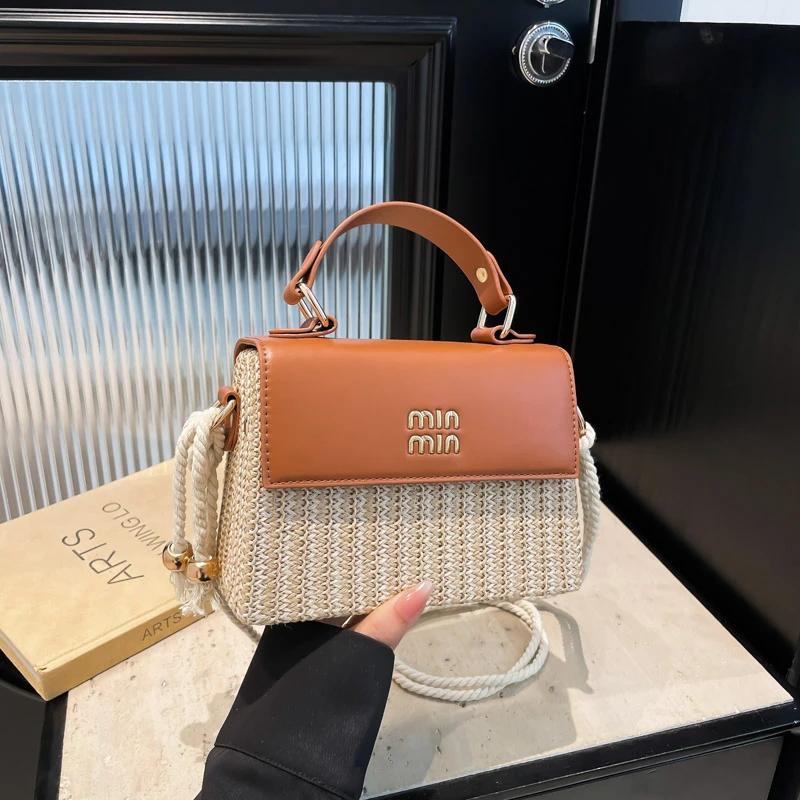 

Минималистичная уникальная винтажная повседневная сумка, стильная, модная, с буквенным логотипом для женщин, сумка через плечо, высококачественный кожаный кошелек