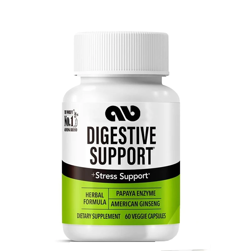 

Digestive support, papain, American ginseng, bromelain, for digestive advantage and nutrient absorption, 60 capsules