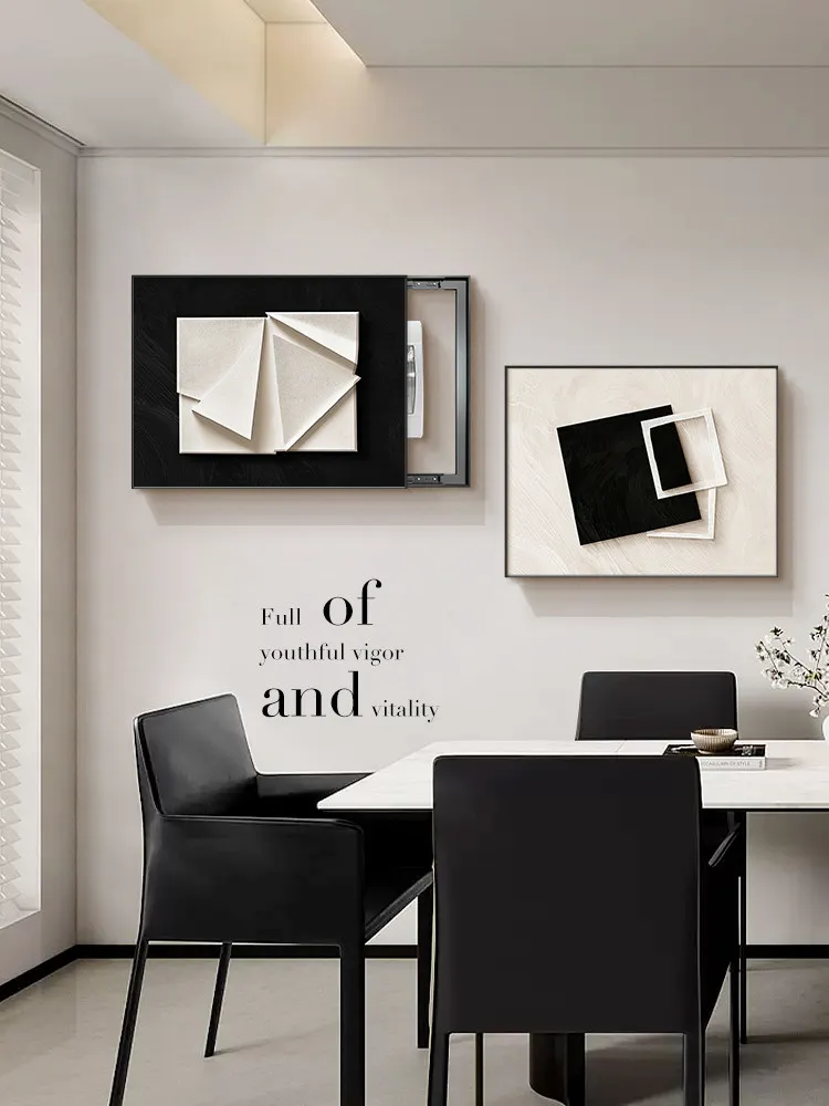 

Light Luxury Advanced Inductor Meter Box Box Blocking Decorative Painting Distribution Box Electric Switch Hanging Painting