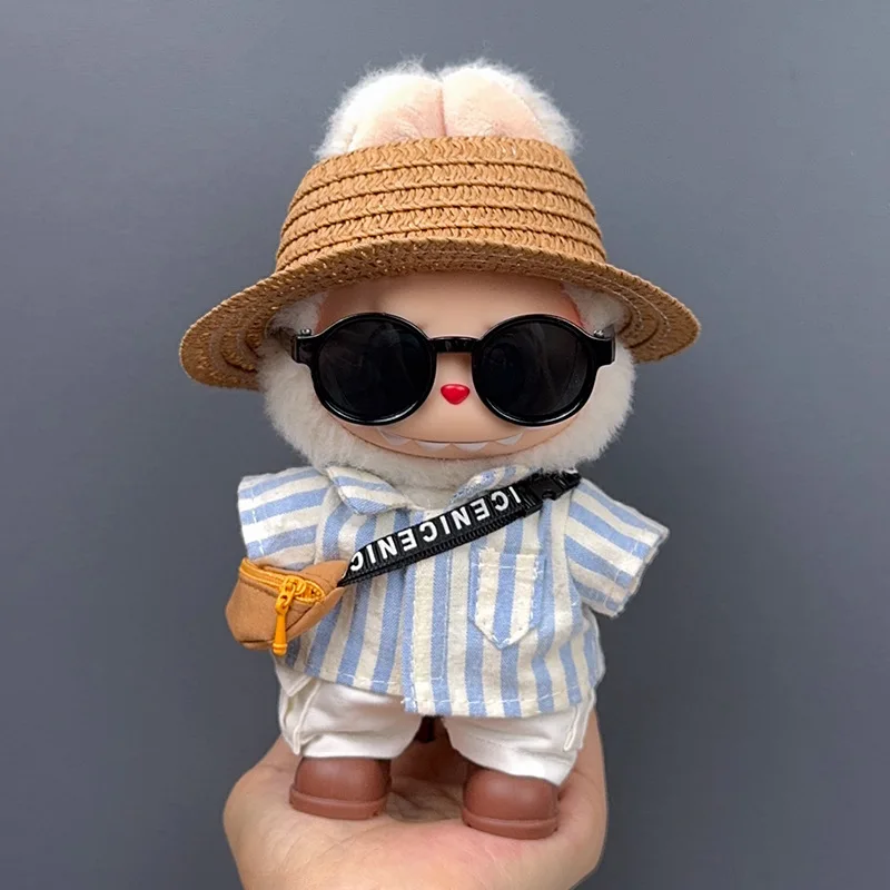 

Clothes For Labubu Dolls Fashion Casual Style Outfit Sets For 15/17cm 1st-3rd Gen Ones Including Plaid Shirts Striped Shirts