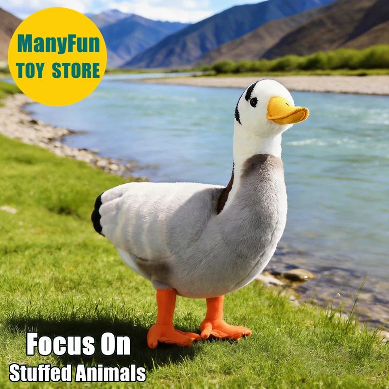 

Плюшевая игрушка Гусь седловый, реалистичная, как живой, имитация дикого гуся (Anser indicus), мягкая игрушка-гусь, симуляционная кукла, подарки